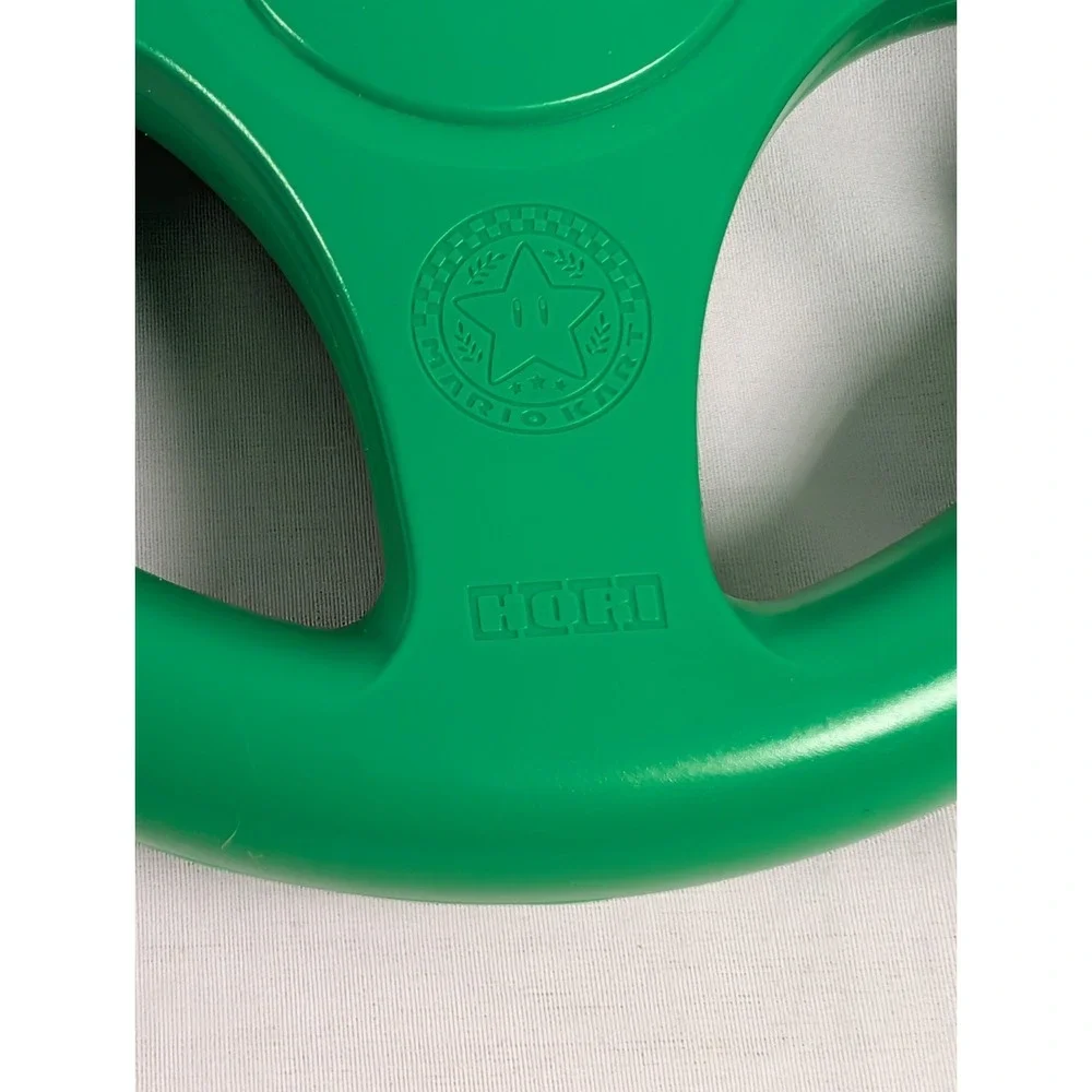 OFFICIAL NINTENDO WII STEERING RACING WHEEL SET 2 LUIGI Green